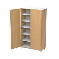 Armoire haute portes battantes Oscar coloris hêtre - Manutan Expert - Image principale