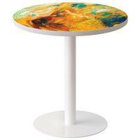 Guéridon bas Easy Office pied métal Ø 60 cm plateau coloris décor Camaïeu - Image principale