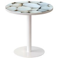 Guéridon bas Easy Office pied métal Ø 60 cm plateau coloris décor Galets - Image principale