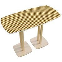 Table réunion haute Woody 4 personnes décor Safran - Image principale