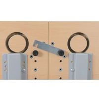 Table plateau pivotant Avel avec angle à droite pied blanc sur roulettes - Image 4