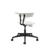 Chaise hauteur réglable Ruckus sur roulettes, assise coloris blanc coton - Image 4