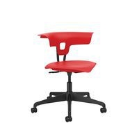 Chaise hauteur réglable Ruckus sur roulettes, assise coloris rouge - Image principale