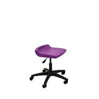 Tabouret technique coque polypropylène sur roulettes Postura+ coloris raisin - Image principale