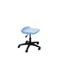 Tabouret technique coque polypropylène sur roulettes Postura+ bleu pastel - Image principale
