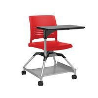 Chaise Learn2 Strive coque avec tablette - rouge - sur roulettes - Image principale