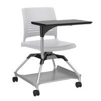 Chaise sur roulettes avec tablette Learn2 coque Strive coloris gris clair - Image principale