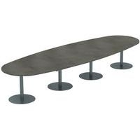 Table Elbia piètement sur base métal Ø 60 cm plateau épaisseur 25 mm - Image 5