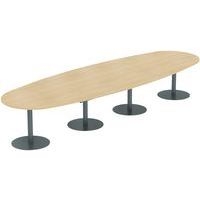 Table Elbia piètement sur base métal Ø 60 cm plateau épaisseur 25 mm - Image 4