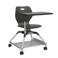 Chaise sur roulettes avec tablette Learn2 coque intellect wave anthracite - Image principale