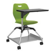 Chaise sur roulettes avec tablette Learn2 coque intellect wave vert citron - Image principale