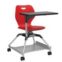 Chaise sur roulettes avec tablette Learn2 coque intellect wave coloris rouge - Image principale