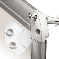 Tableau simple émaillé vert, cadre aluminium anodisé - 0,60 x 0,90 m - Image 4