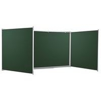 Tableau tript. émaillé vert, cadre aluminium strié naturel - Vanerum - Image principale