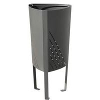 Poubelle Roma - 77 L acier noir - Image principale