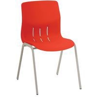 Lot de 5 chaises coque Rio piètement coloris gris alu - Manutan Expert - Image principale