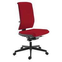 Chaise de bureau Tela haut dossier Synchro Plus tissu coloris rouge - Image principale