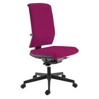 Chaise de bureau Tela haut dossier Synchro Plus tissu coloris magenta - Image principale