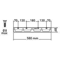 Support mural fixe extra plat Applik 045007 - Erard Pro - Image 2