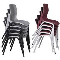 Lot de 5 chaises coque Rio piètement coloris gris alu - Manutan Expert - Image 2