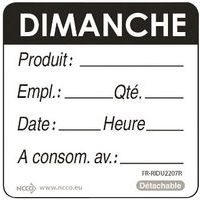 Etiquettes DLC jours de la semaine Matfer - Image principale