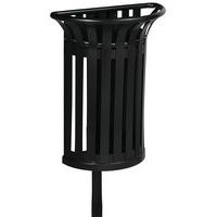 Poubelle Tulipe 35l sur poteau - gris manganese-Rossignol Pro - Image principale