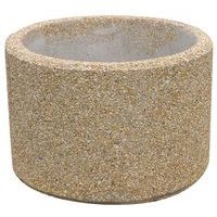 Jardinière ronde en béton 60 x 60 x 40 cm - Manutan Expert - Image principale