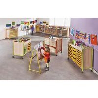 Meuble 20 bacs plastique sur roulettes Chloé - Mobidecor - Image 2