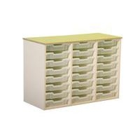 Meuble 24 bacs plastique Zébulon - Vert pomme - Image principale