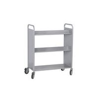 Chariot à livres double face, 4 tablettes inclinées - Image principale