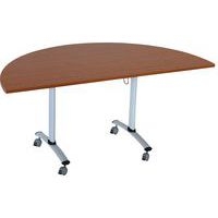Table demi-lune plateau mélaminé pivotant Axe - Manutan Expert - Image 9