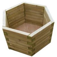 Jardinière bois Ouna hexagonale Ø/H 80x50 cm - Image principale