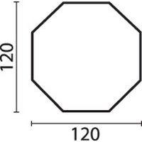 Table fixe Chloé plateau beige 4 pieds octogonale - Mobidecor - Image 4