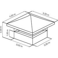 Stand buvette 4,50x4,50 m - blanc - Image 2