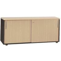 Crédence City coloris carbone avec top finition bois coloris chêne - Image principale