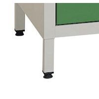 Lot de 4 pieds pour armoire casiers non visitable Gamma - Manutan Expert - Image principale