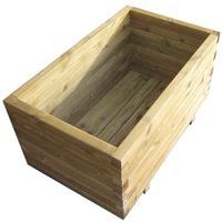 Jardinière bois Ouna rectangulaire L/l/H 120x60x50 cm - Image principale