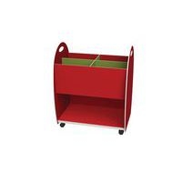 Meuble de rangement Emma hauteur 75 cm bac 4 cases 1 niche Rouge/Anis - Image principale