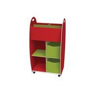 Meuble Emma hauteur 114 cm bac 4 cases 2 tiroirs 2 niches Rouge/Anis - Image principale