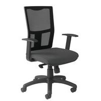 Fauteuil Ritz accoudoir fixe dossier résille noire - Manutan Expert - Image 5