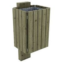 Poubelle Groix murale 40L bois Mobextan - Image 2
