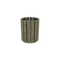 Poubelle ronde Rhuys 50L pin traité Mobextan - Image principale
