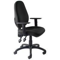 Fauteuil de bureau Saxe accoudoirs réglables coloris noir - Image principale