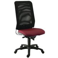 Chaise de bureau Diaz contact synchrone piètement noir assise coloris rouge - Image principale