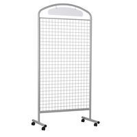 Présentoir grille treillis cadre métal sur roulettes - Image principale