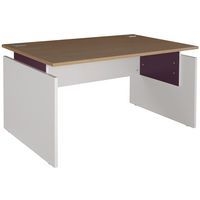 Pack bureau droit Linéo Chêne + caisson mobile Simmob - Image 7