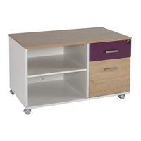 Console mobile 2 tiroirs Linéo Simmob - Image 3