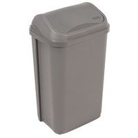 Poubelle à couvercle basculant 50L - Gris - Image 5