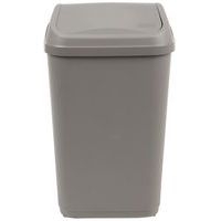 Poubelle à couvercle basculant 50L - Gris - Image 3