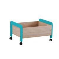 Bac à jouets sur roulettes Lili piétement bleu turquoise - Image principale